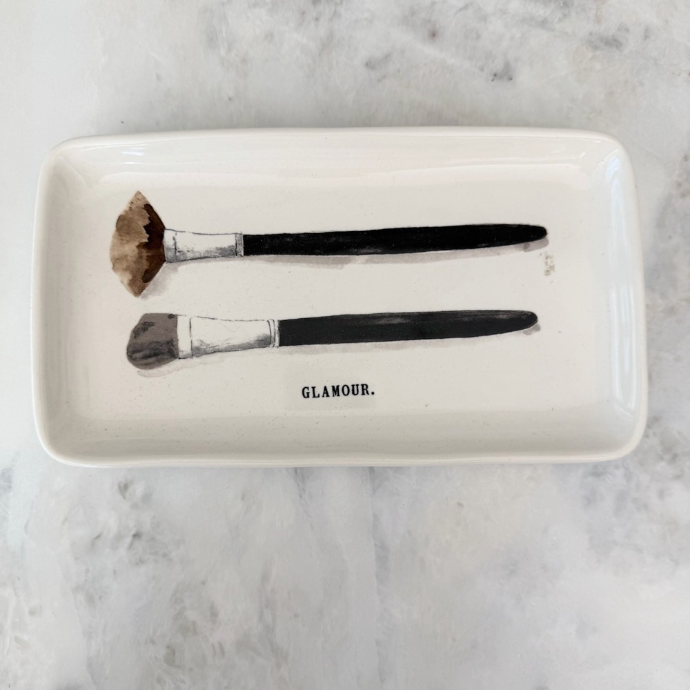 Rae Dunn Glamour Makeup Brush Tray